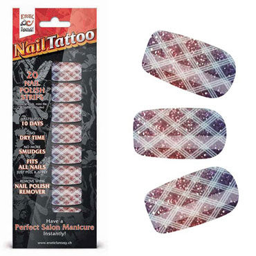 Erotic Fantasy Nail Tattoo, блестящий градиент