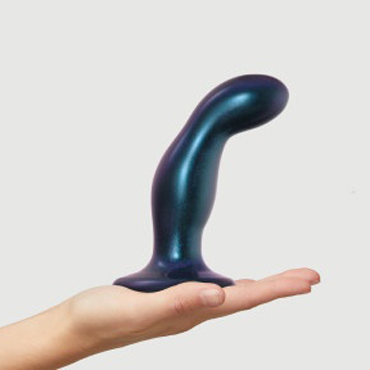 Фаллоимитатор Strap-On-Me Dildo Plug Snaky синий металлик M, 16,5 см