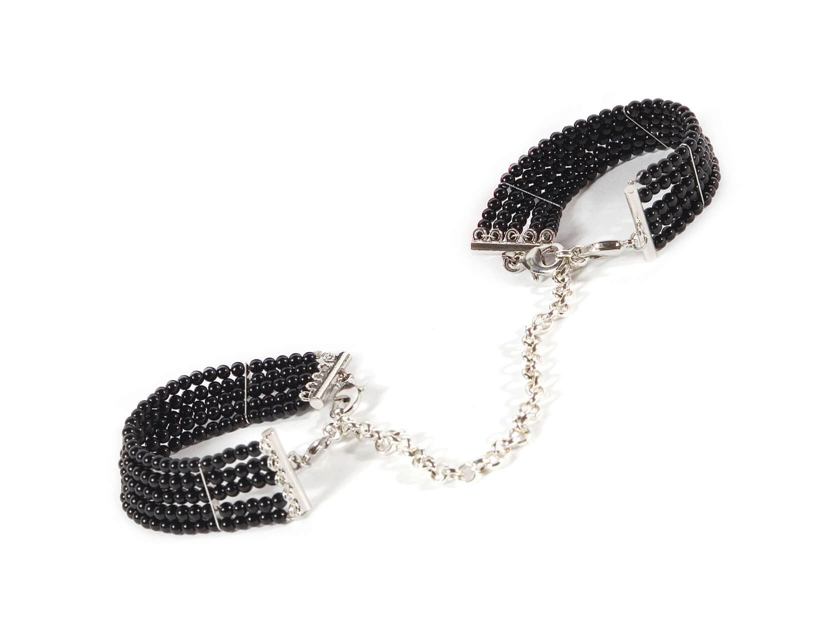 Браслеты-наручники декоративные Bijoux Indiscrets Plaisir Nacre черный жемчуг