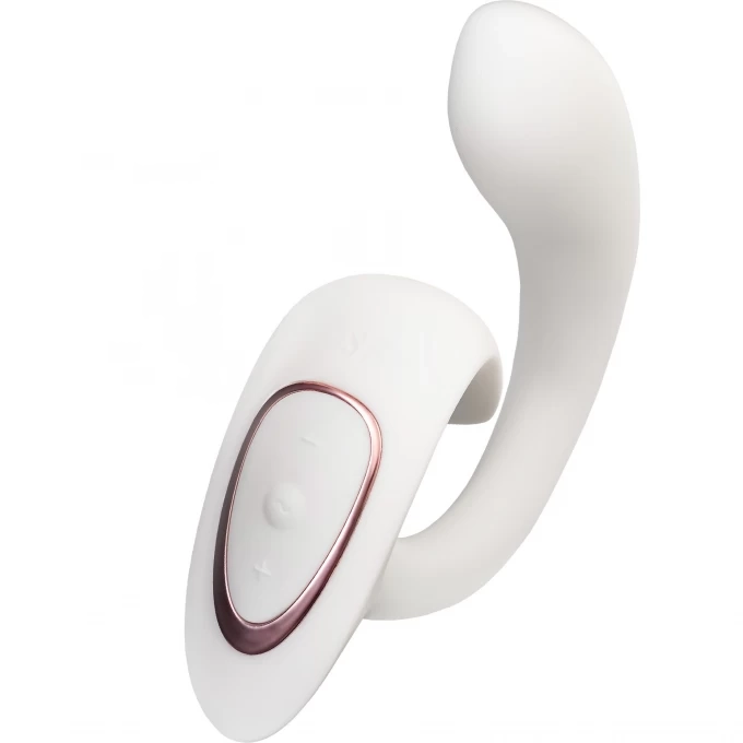 Вагинально-клиторальный вибратор Satisfyer G for Goddess 1, белый, 27 см