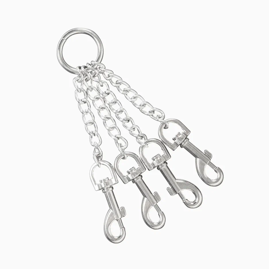 Крест из цепи, с карабинами, 25 см