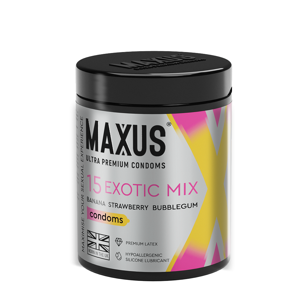 Презервативы MAXUS Exotic Mix, ароматизированные, 15 шт