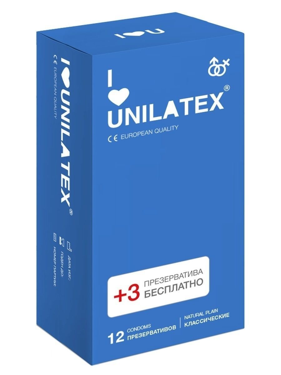 Презервативы Unilatex Natural Plain классические, 12 шт