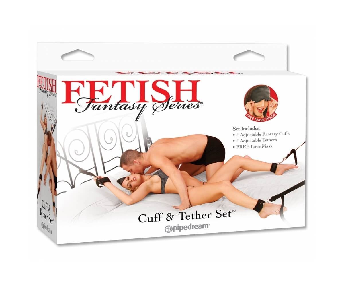 Набор для бондажа Pipedream Cuff & Tether Set, черный