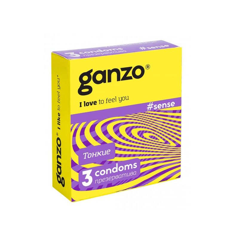 Презервативы тонкие Ganzo Sense, 3 шт