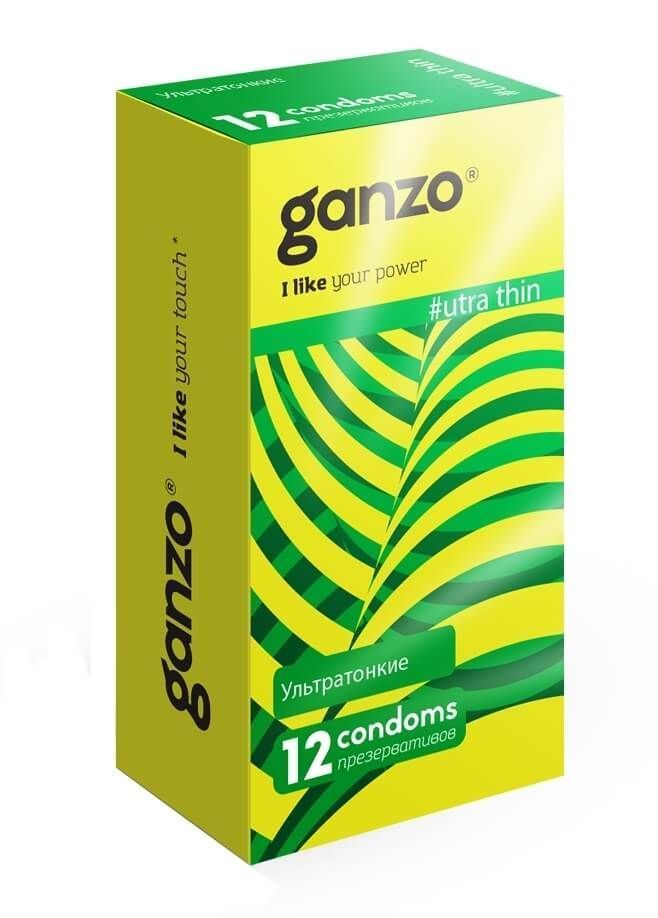 Презервативы ультратонкие Ganzo Ultra Thin, 12 шт