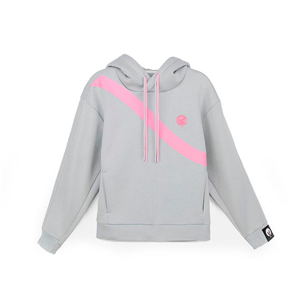 Худи Pink Rabbit мега оверсайз, серый, XL/2XL