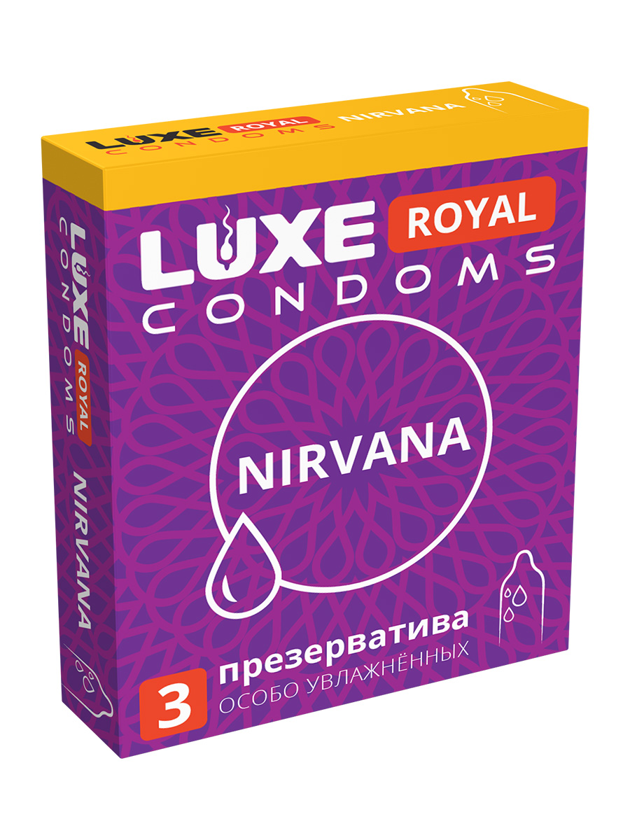 Презервативы Luxe, royal, nirvana, 18 см, 5,2 см, 3 шт.