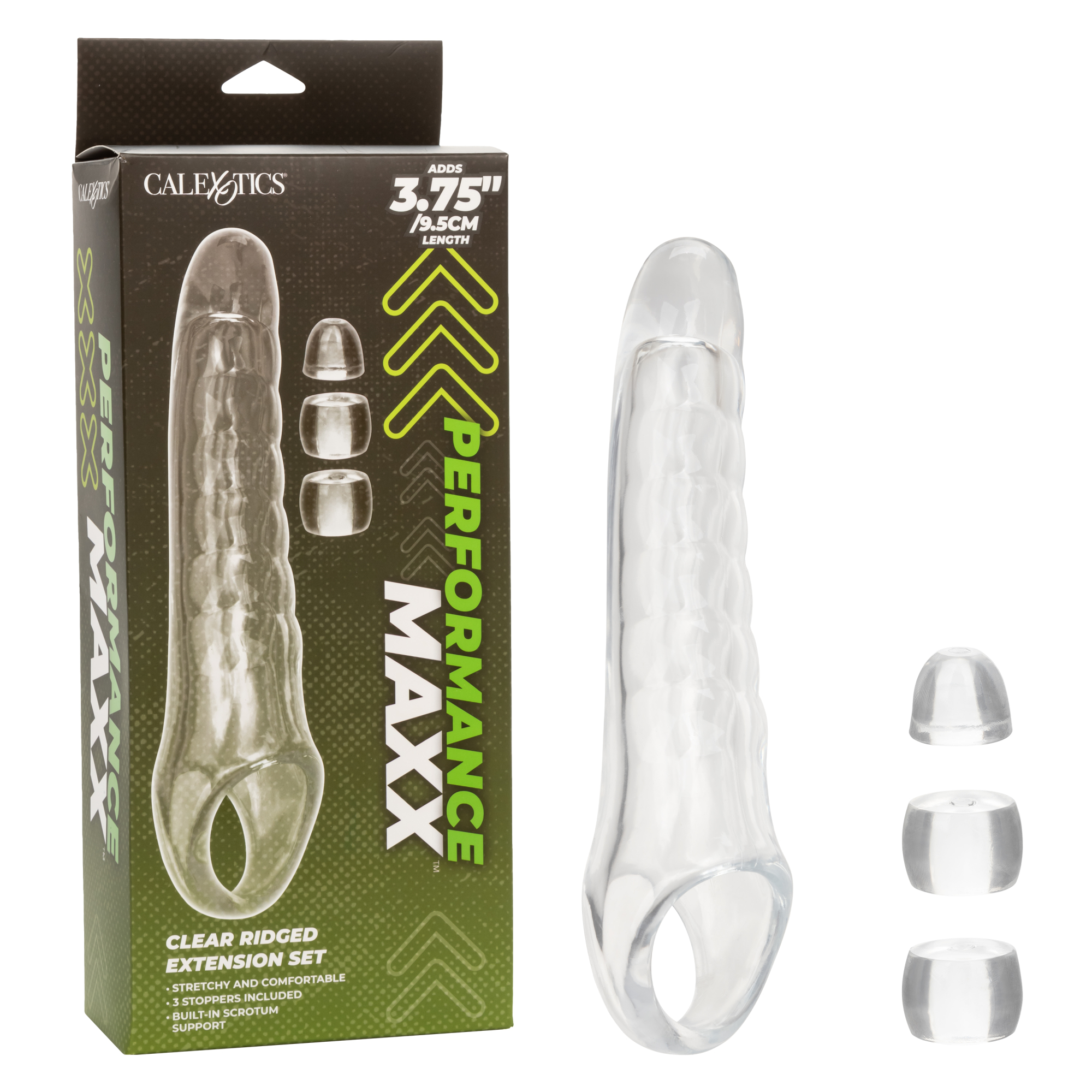 Увеличивающая насадка на член CLEAR EXTENSION KIT со вставками для регилирования длины