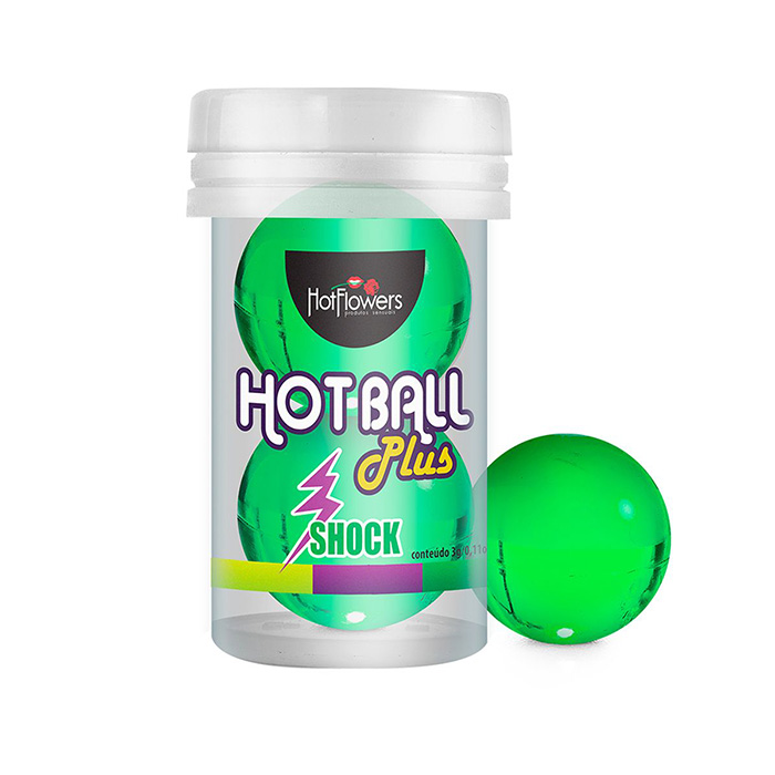 Лубрикант HOT BALL PLUS на силиконовой основе в виде двух шариков с покалывающим эффектом