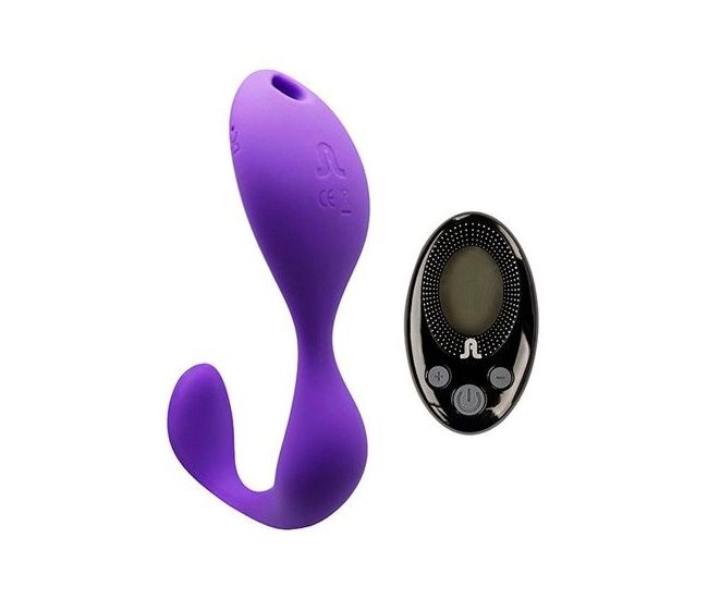 Вибратор на ремнях Adrien Lastic Mr Hook с пультом, фиолетовый