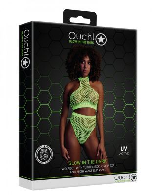 Топ и трусики Turtle Neck and High Waist Slip - Green