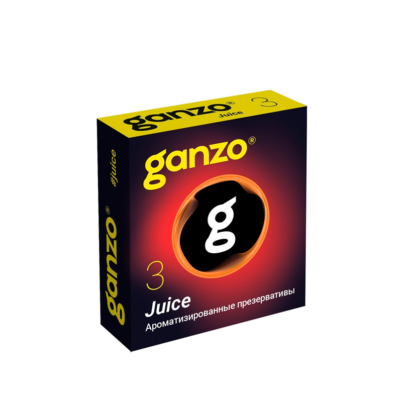 Презервативы GANZO Juice Black Edition, ароматизированные, 3 шт