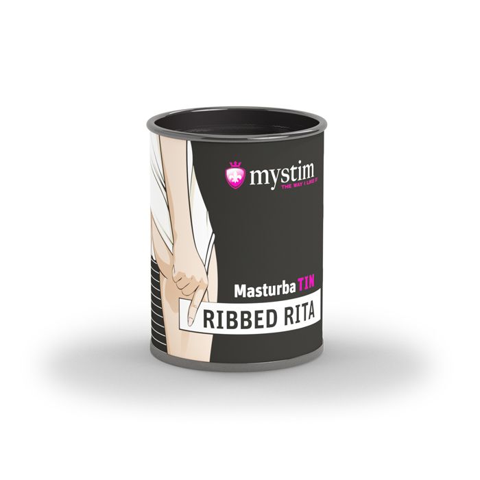 Компактный мастурбатор рельеф гладкие ребрышки Mystim MasturbaTIN Ribbed Rita - Lemalla