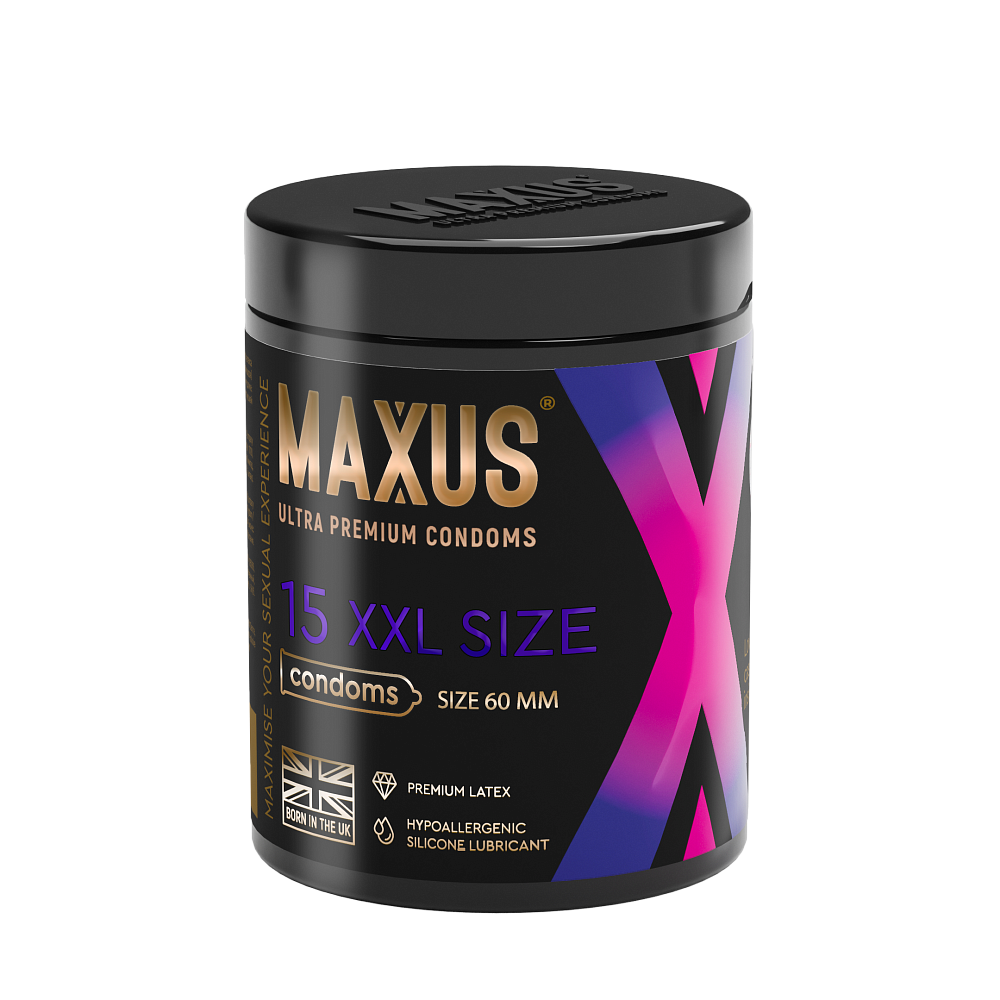 Презервативы MAXUS XXL, гладкие, увеличенные, 15 шт