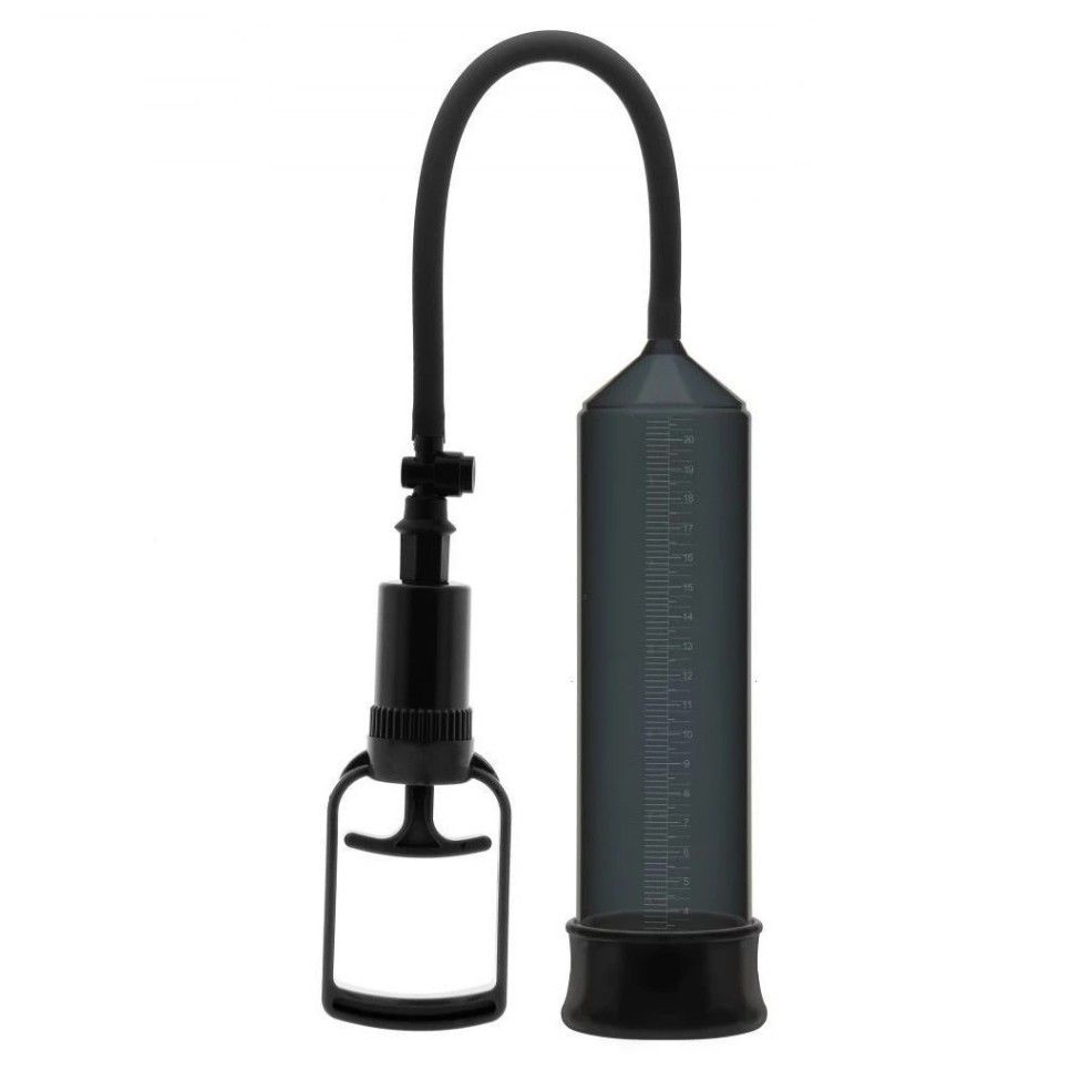 Вакуумная помпа черная с поршнем Erozon Penis Pump