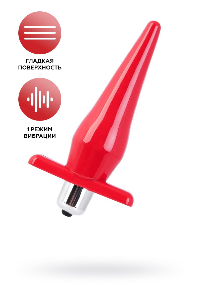 Анальная втулка Black&Red by TOYFA, TPE, красный, 12,7 см, Ø 3 см