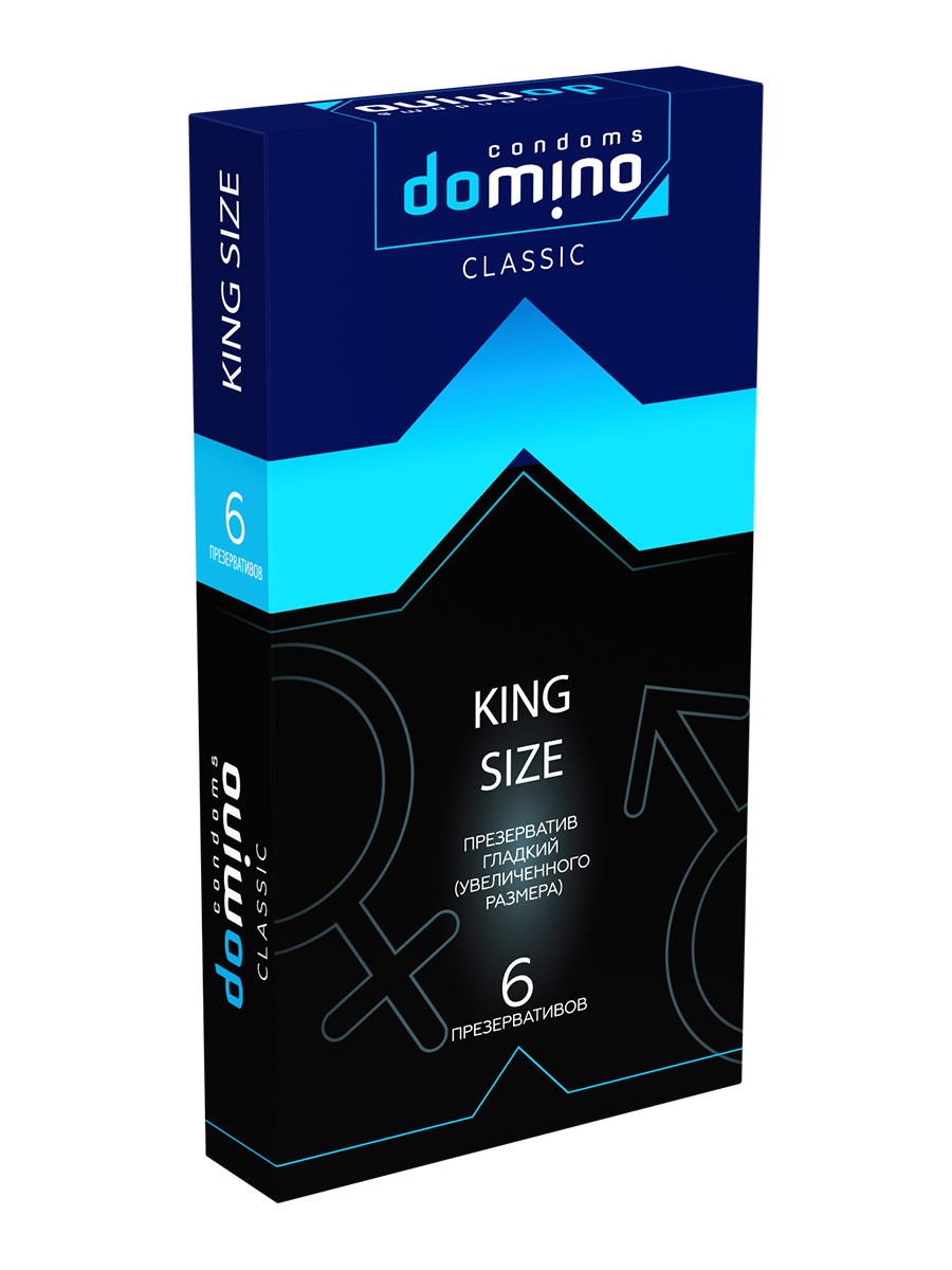 Презервативы Domino, classic, king size, 19 см, 5,2 см, 6 шт.