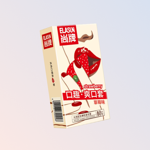 Презервативы Elasun STRAWBERRY №10 ультратонкие, без смазки, для орального секса