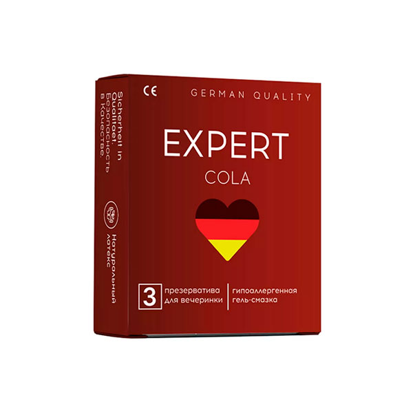 Презервативы EXPERT COLA №3, кола, 3 шт