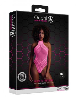 Боди with Halter Neck - Neon Pink
