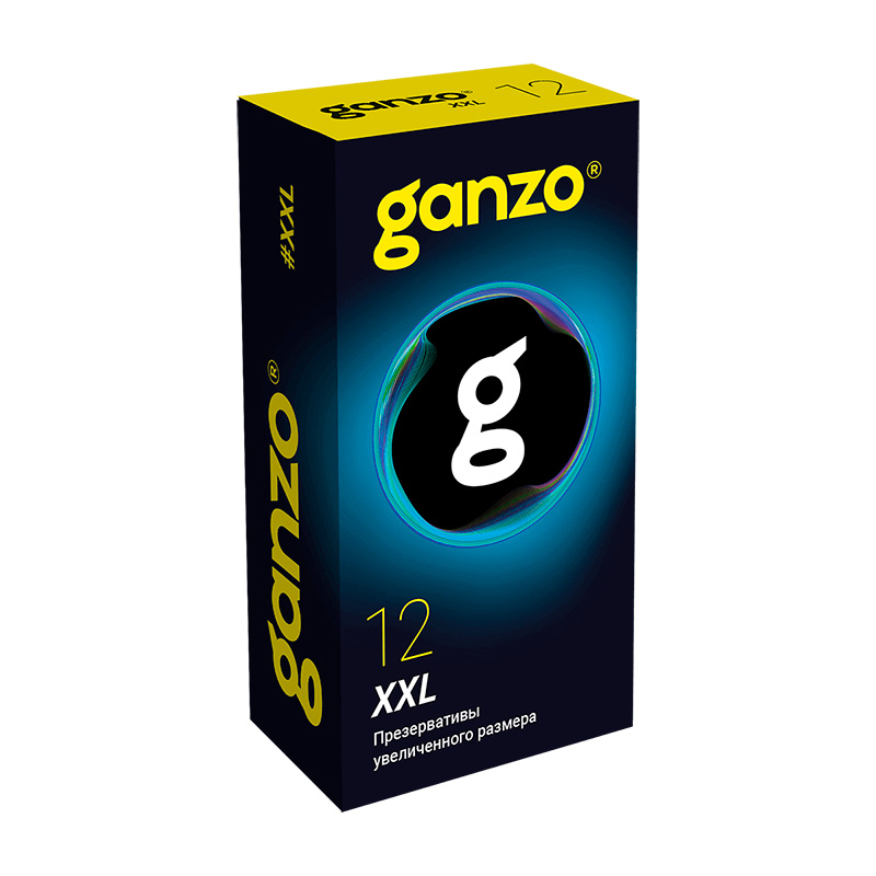 Презервативы GANZO XXL Black edition, увеличенного размера, 12 шт