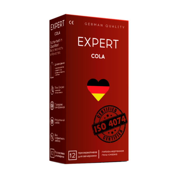 Презервативы EXPERT COLA №12, кола, 12 шт