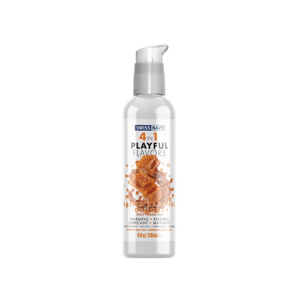 Массажный гель для тела Playful flavors 4 в 1, соленая карамель, 118 мл
