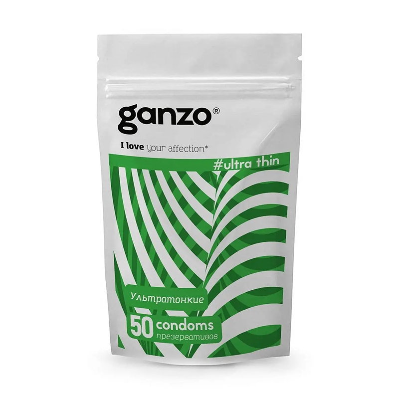 Презервативы GANZO Ultra Thin, ультратонкие, дой-пак, 50 шт