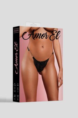 Ажурные стринги Black L