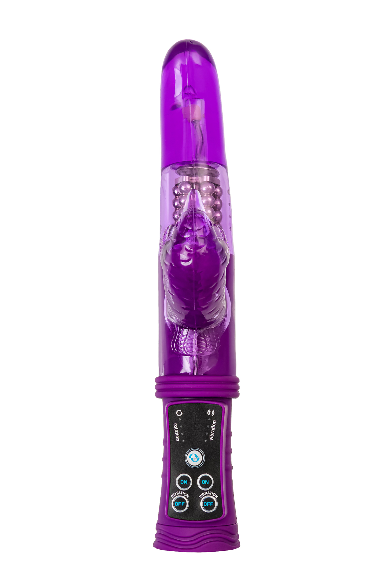 Вибратор с клиторальным стимулятором TOYFA A-Toys, TPR, фиолетовый, 22,5 см