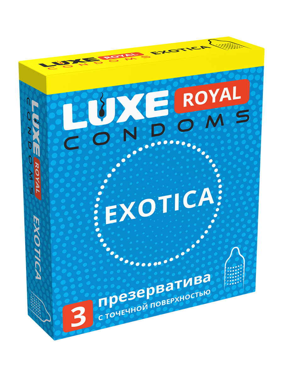 Презервативы Luxe, royal, exotica, 18 см, 5,2 см, 3 шт.