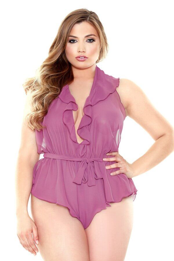 Боди Fantasy Lingerie Halter Neck Romper, розовое