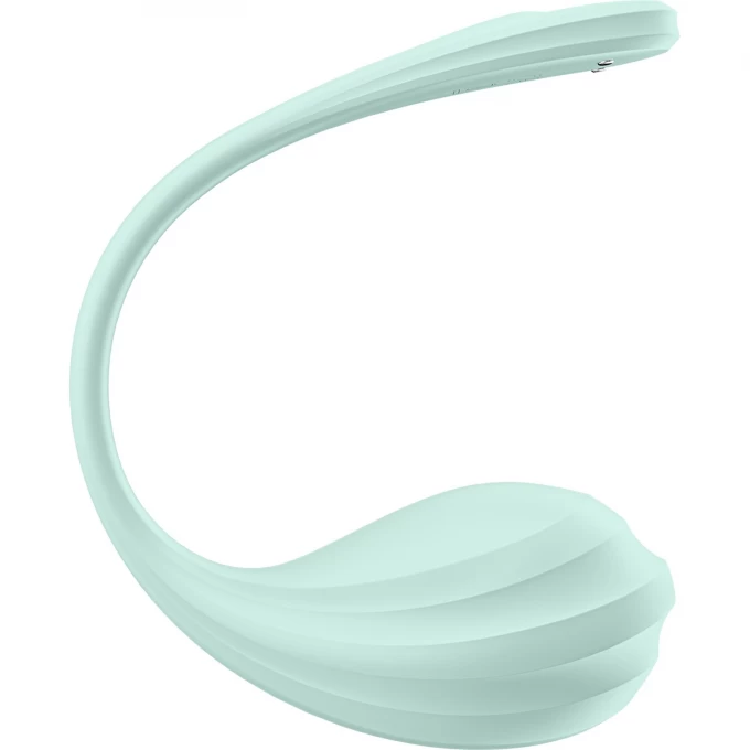 Виброяйцо Satisfyer Smooth Petal Connect App, мятное, 6,5 см
