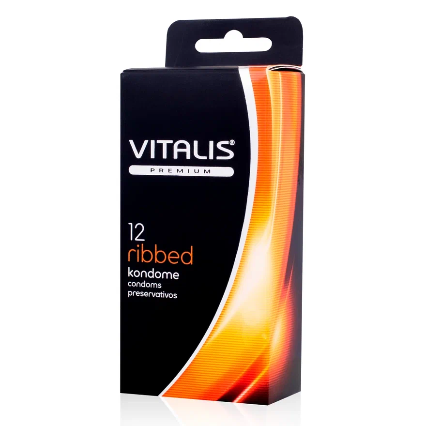 Презервативы VITALIS Ribbed, 12 шт