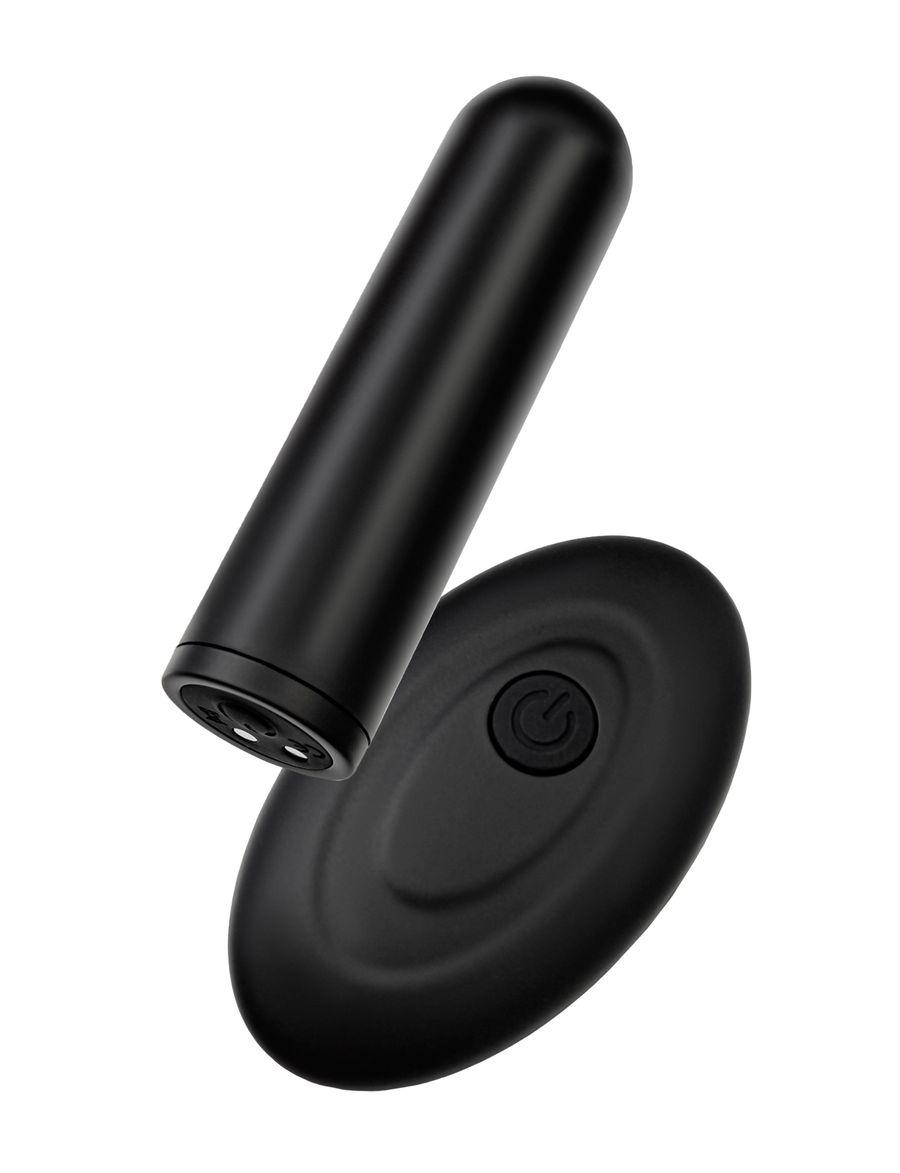 Вибропуля  с пультом управления RealStick CALIBER, черная