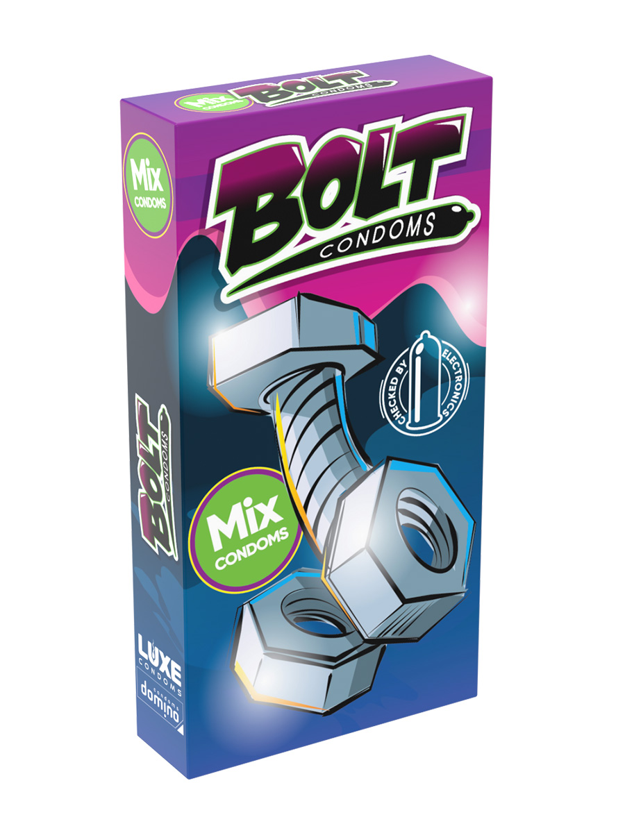 Презервативы Luxe, Bolt condoms, микс, 18 см, 5,2 см, 6 шт.