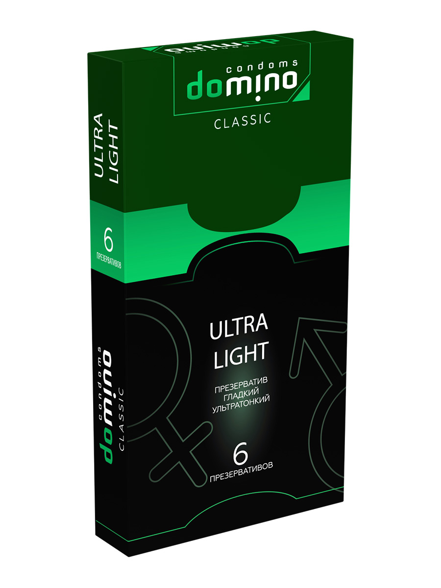 Презервативы Domino, classic, ultra light, латекс, 18 см, 5,2 см, 6 шт.