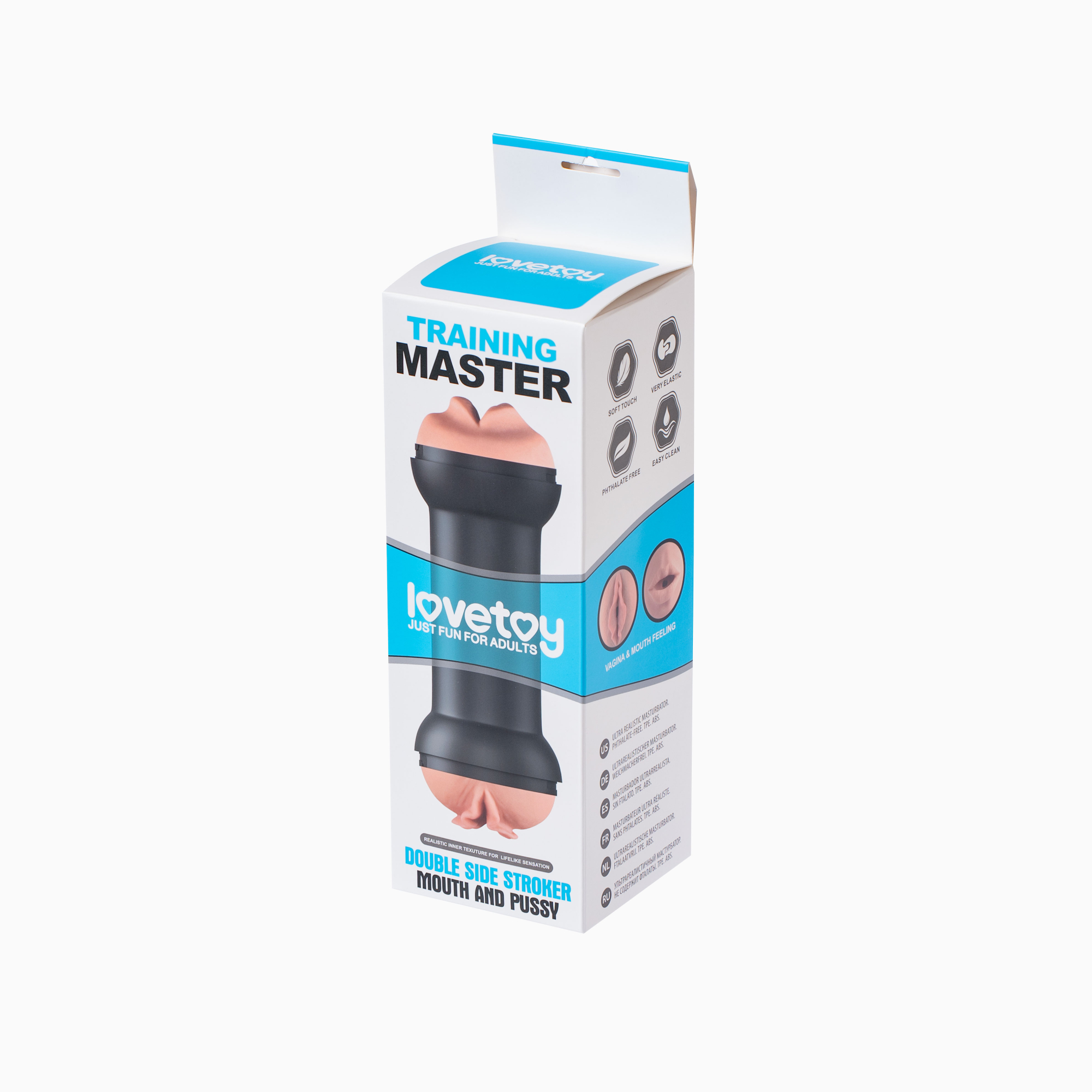 Мастурбатор Lovetoy Double Side Stroker-Mouth and Pussy, двусторонний