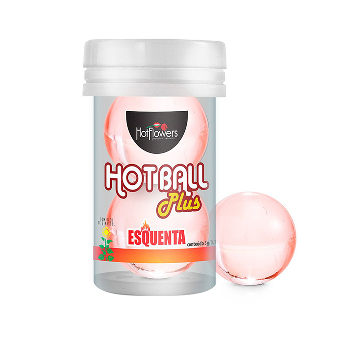 Лубрикант HOT BALL PLUS на масляной основе в виде двух шариков с  разогревающим эффектом