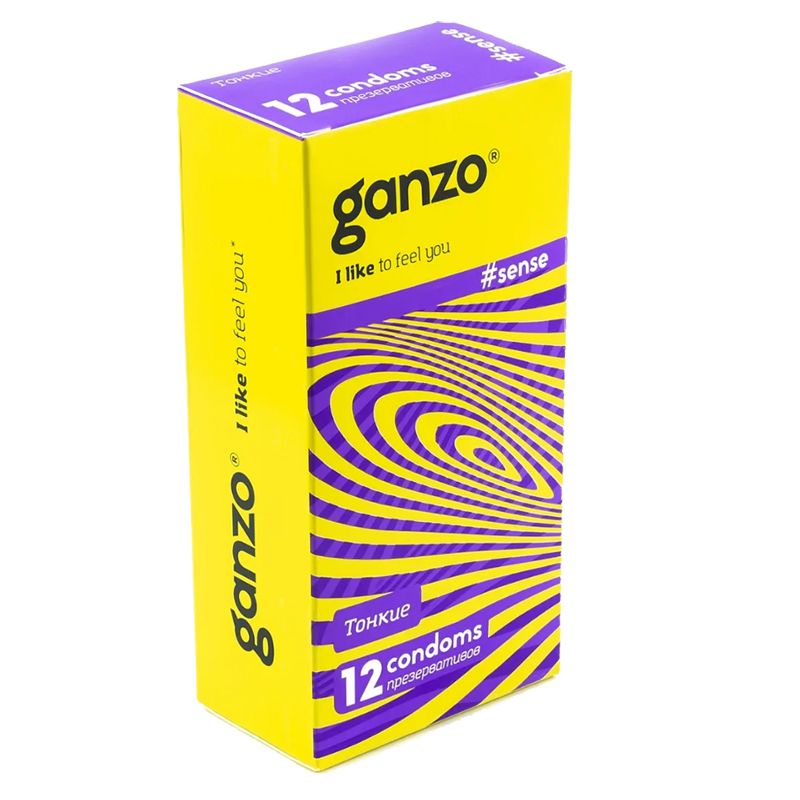 Презервативы тонкие Ganzo Sense, 12 шт