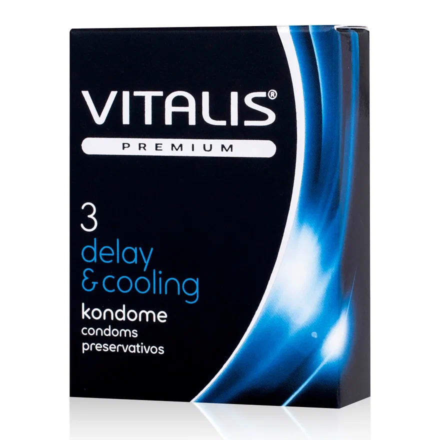 Презервативы VITALIS Delay & Cooling, 3 шт
