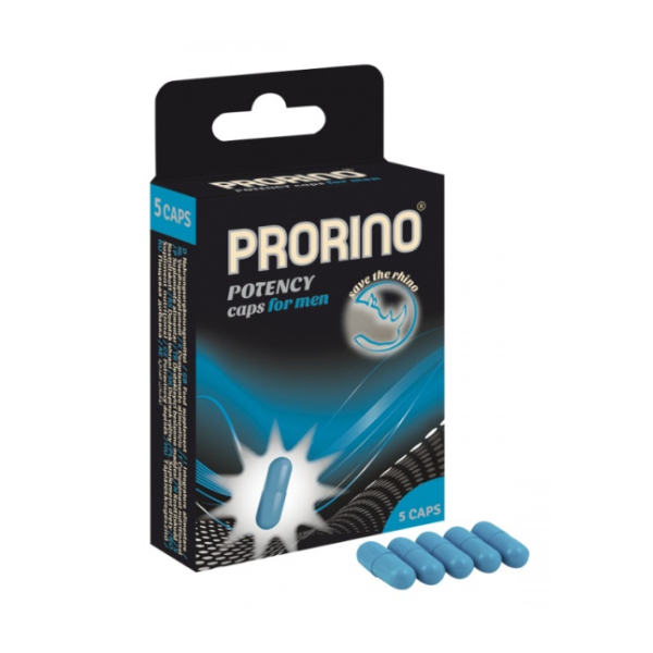 Пищевая добавка к пище Ero black line PRORINO Potency Caps, для мужчин, 5 капсул