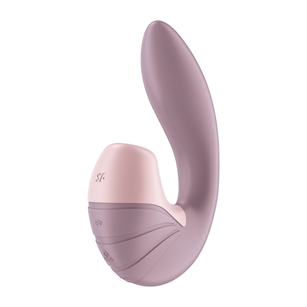 Вакуумно-клиторальный стимулятор с отростком для точки G Satisfyer Supernova, пыльно-розовый